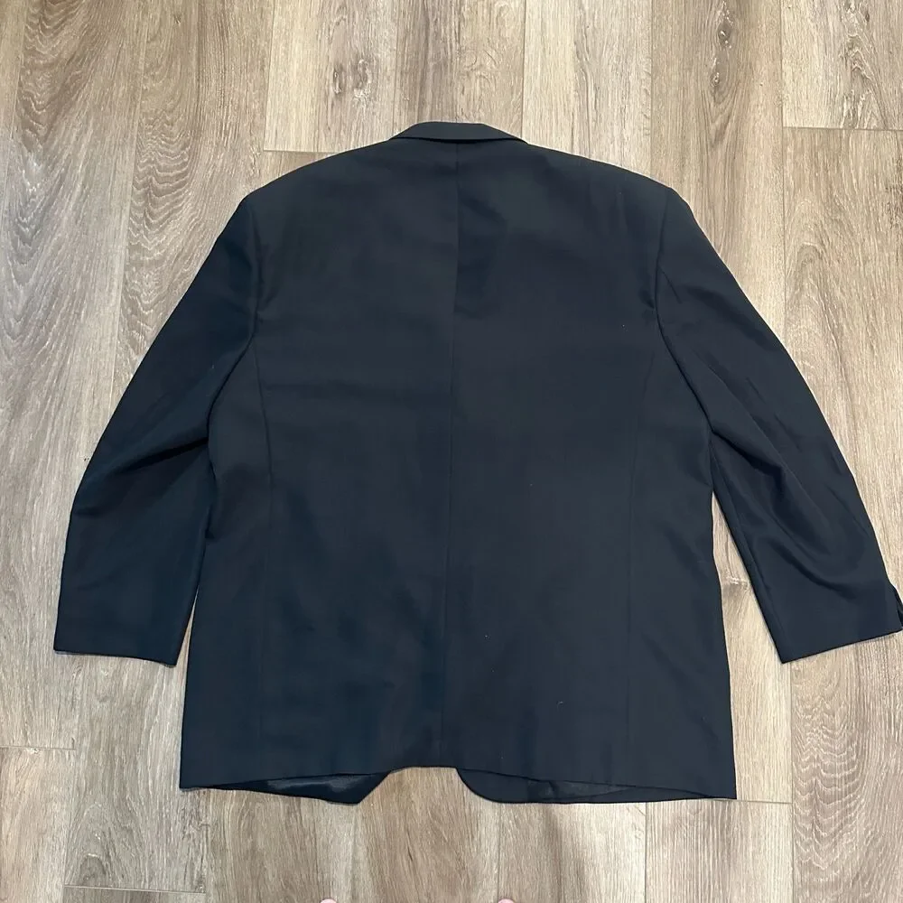 Men's Classic Black Blazer Suit Jacket Sport Coat Big & Tall Size 52R